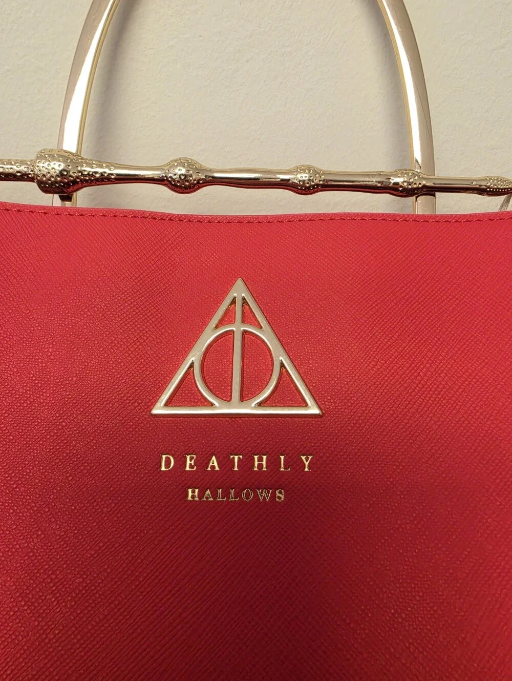Loungefly Harry Potter Deathly Hallows Elder Wand Magenta Red Handbag